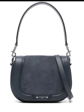 Le Tanneur Ella Saddle Bag - Medium - Blue Suede